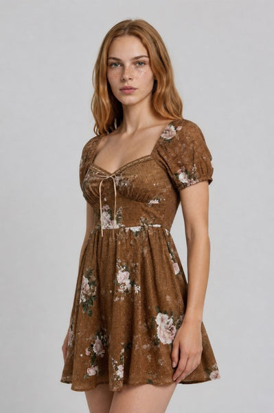 Floral Corset Mini Dress