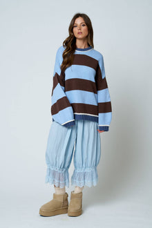 Oversized Stripe Crew Neck