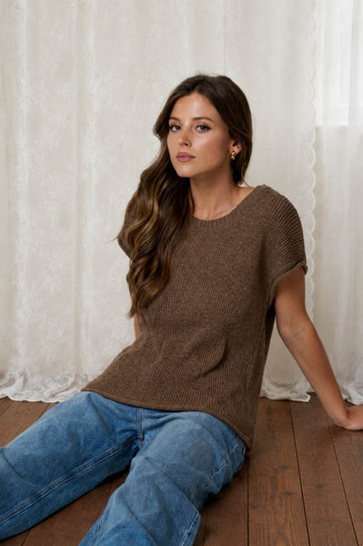 Crew Neck Knit Sweater Top