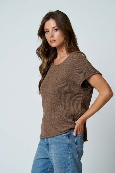 Crew Neck Knit Sweater Top