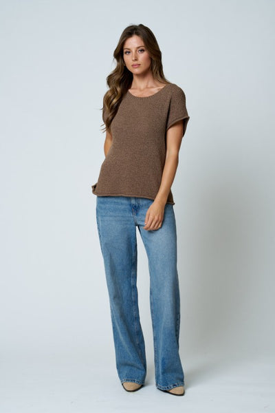 Crew Neck Knit Sweater Top