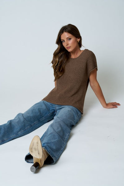 Crew Neck Knit Sweater Top