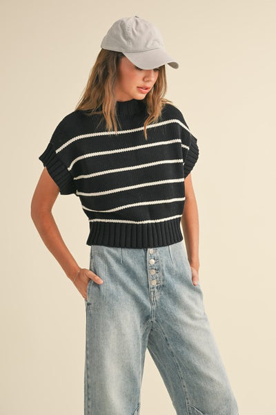 Striped Pattern Dolman Top