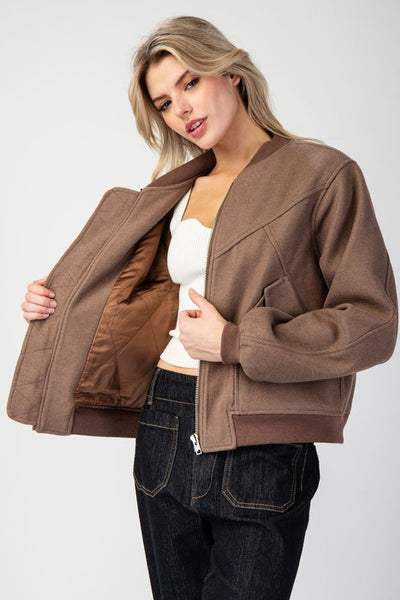 Solid Bomber Jacket