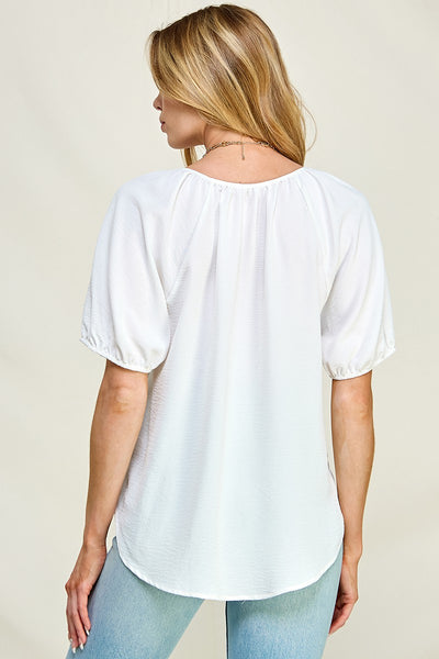 Flowy Button Top