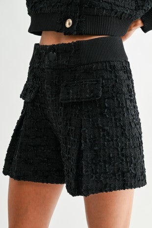 Textured Tweed Shorts