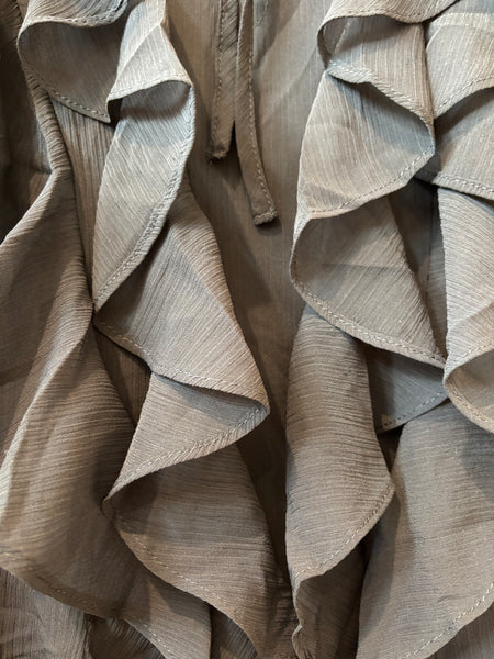 Tie Front Ruffled Dress