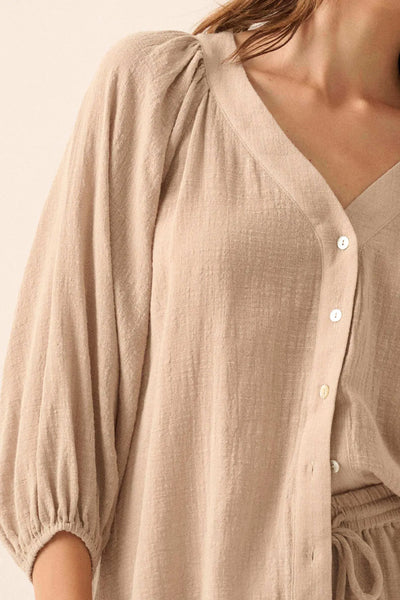 Textured Cotton Top
