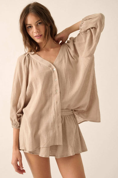 Textured Cotton Top