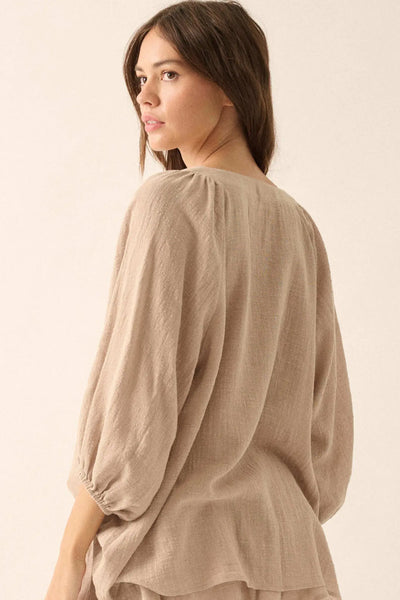Textured Cotton Top