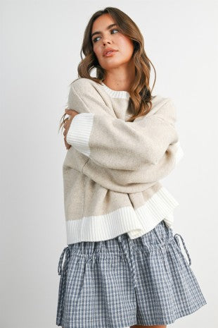 Cozy Contrast Sweater