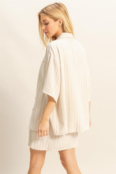 Stripe Shirt And Dress Set