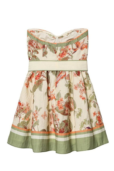 Floral Print Belted Mini Dress