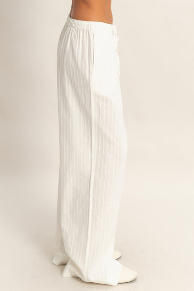 Pinstripe Drawstring Pants