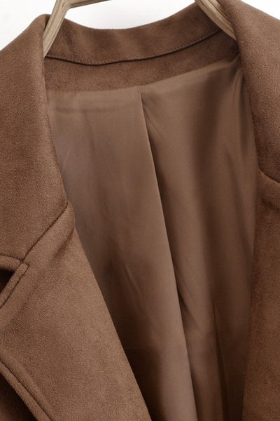 Faux Suede Blazer Jacket