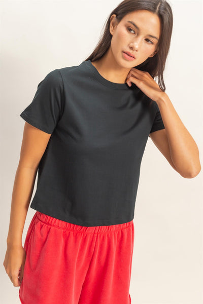 Cotton Crew Neck Tee