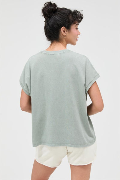 Capped Sleeve Mineral Tee