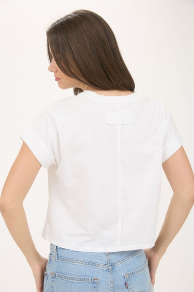 Washed Short Sleeve Knit Top