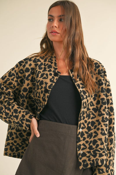 Leopard Short Fur Jacket