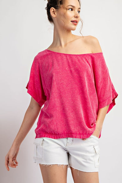 Mineral Washed Off The Shoulder Top