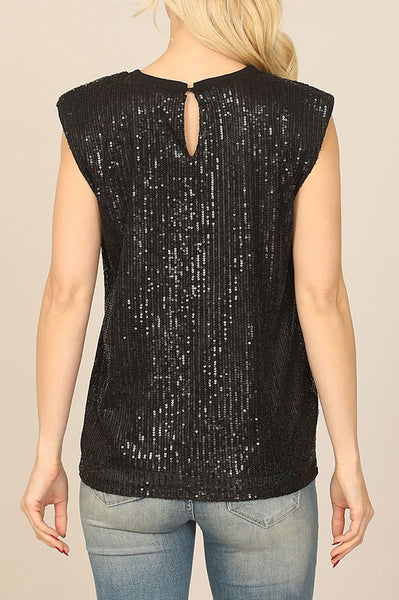 Sleeveless Sequin Top