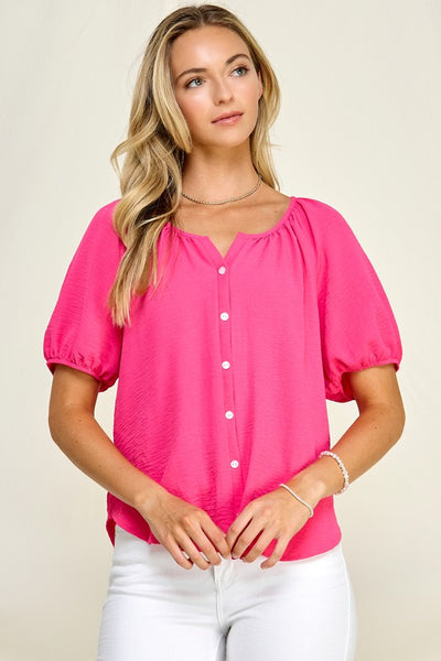 Flowy Button Top