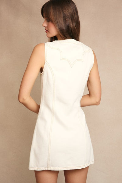 Stitch Detail Button Down Dress