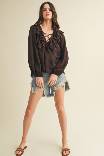 Tie Up Ruffle Top