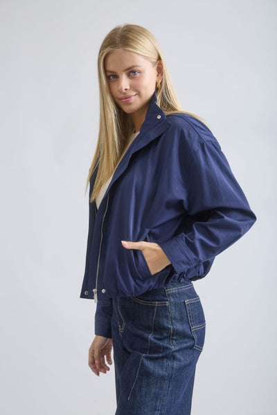 Zip Up Mock Neck Jacket