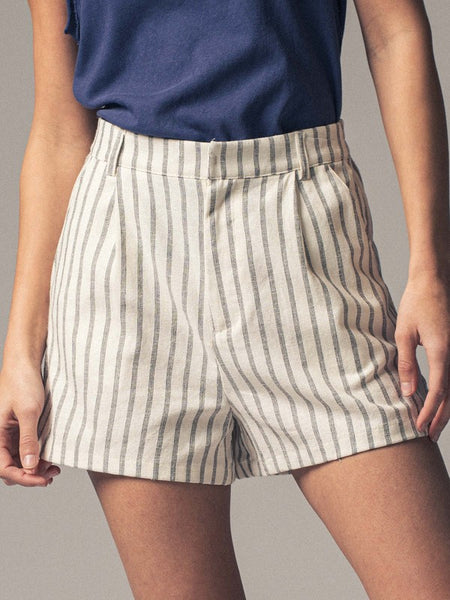 Coastal Linen Stripe Shorts