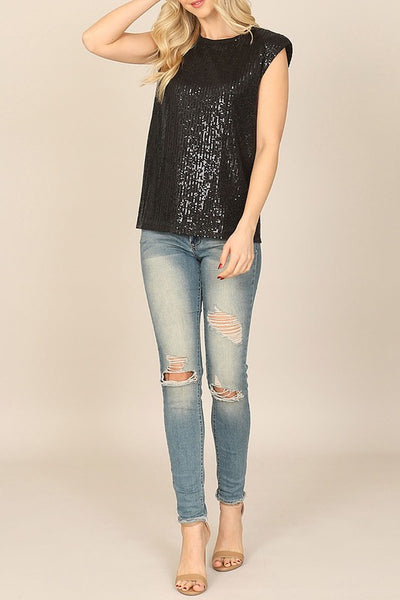 Sleeveless Sequin Top