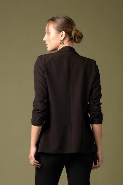 Ruched Sleeve Blazer