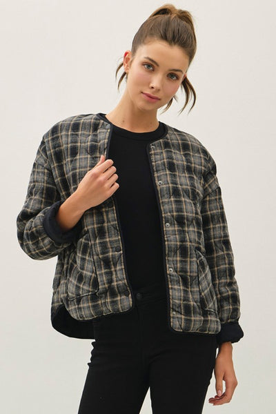 Quilted Plaid Jacket