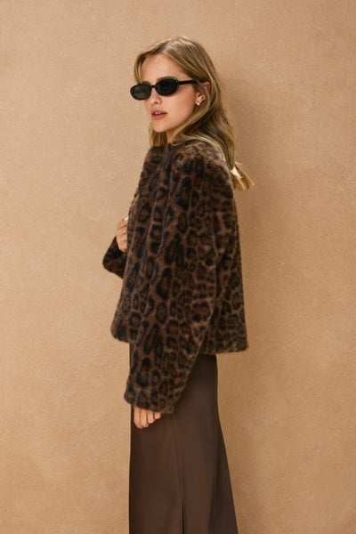 Leopard Faux Fur Jacket