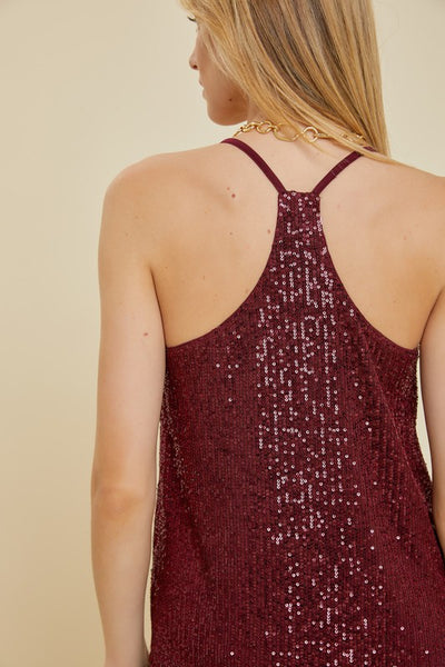 Sequin Racer Back Tank