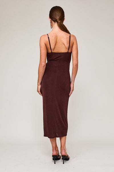 Cowl Neck Bodycon Midi Dress