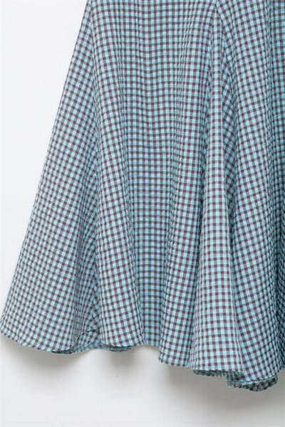 Plaid High Waisted Midi Skirt