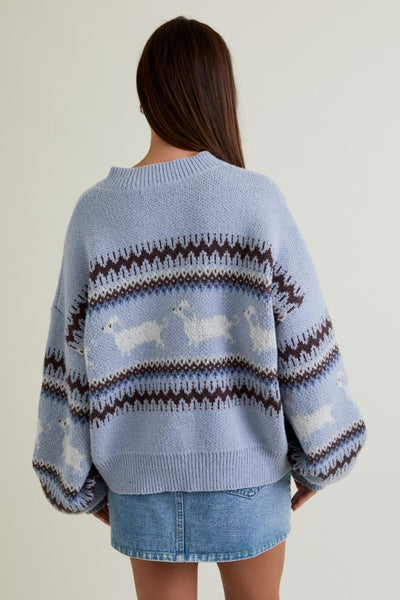 Dog Pattern Cardigan