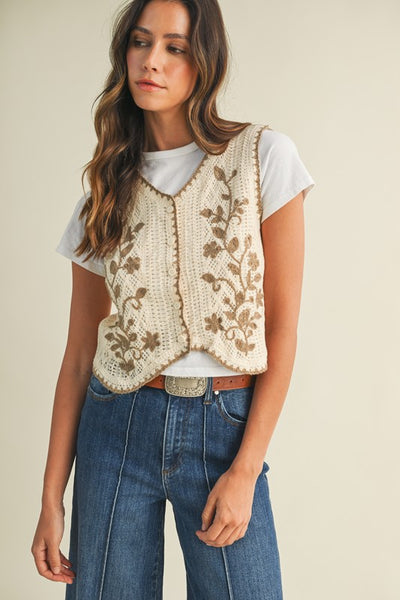 Blanket Stitch Crochet Vest