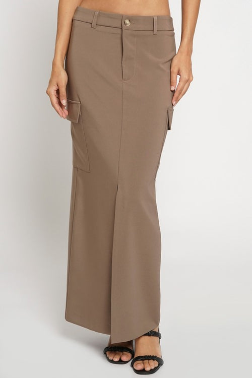 Diep Front-Slit Cargo Skirt