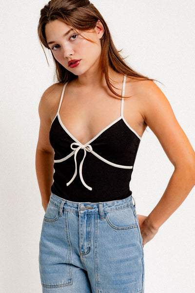 Contrast Binding Detail Bodysuit