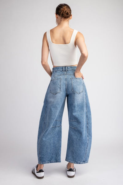 Mineral Washed Barrel Pants