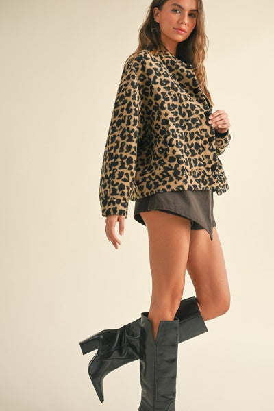 Leopard Short Fur Jacket