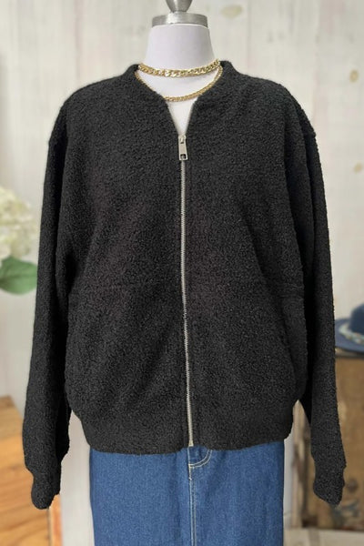Teddy Sherpa Zip Up Jacket