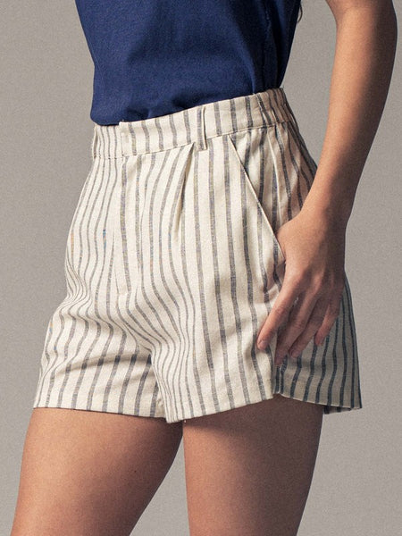 Coastal Linen Stripe Shorts