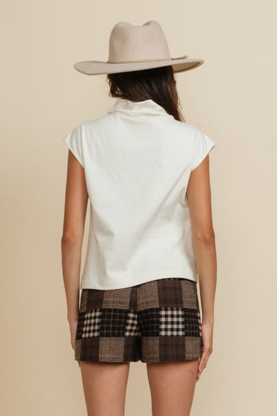 Soft Mock Neck Tee