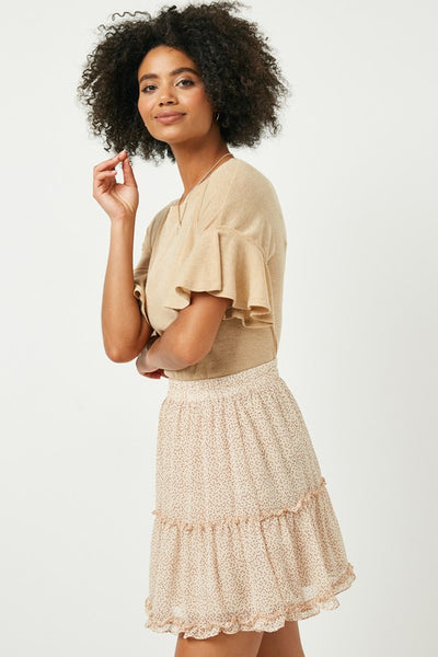 Ditsy Ruffle Skirt