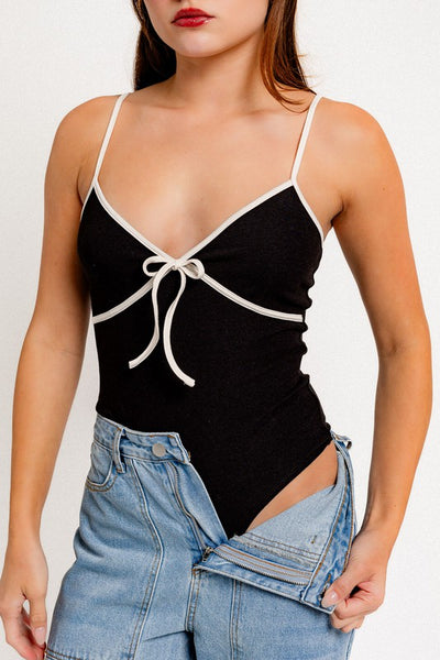 Contrast Binding Detail Bodysuit