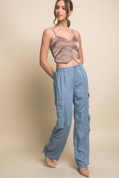 Tencel Pants With Cargo Pockets