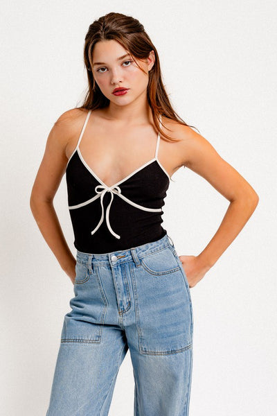 Contrast Binding Detail Bodysuit